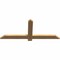 Ekena Millwork Eugene Smooth Timber Gable Bracket, Western Red Cedar, 48"W x 20"H x 1 1/2"D x 3 1/2"F, 10/12 Pitch GBW048X20X0204EUG00SWR - alternate 2
